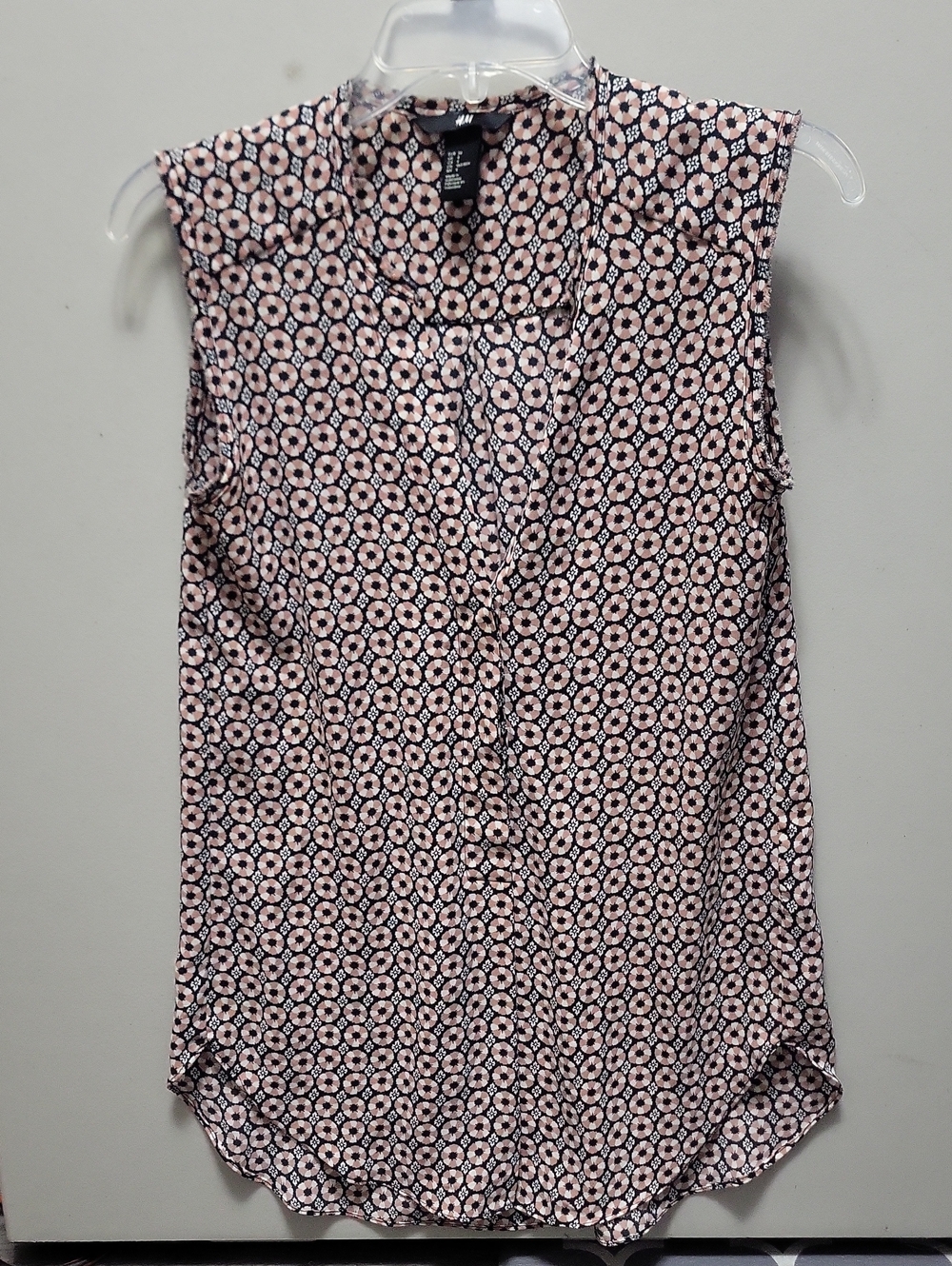 H&M Black and Pink Printed Sleeveless Camisole